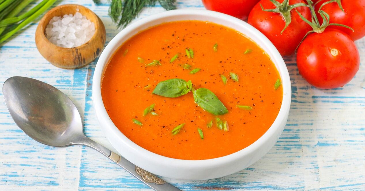 La purée de soupe aux tomates parmi les favoris du régime