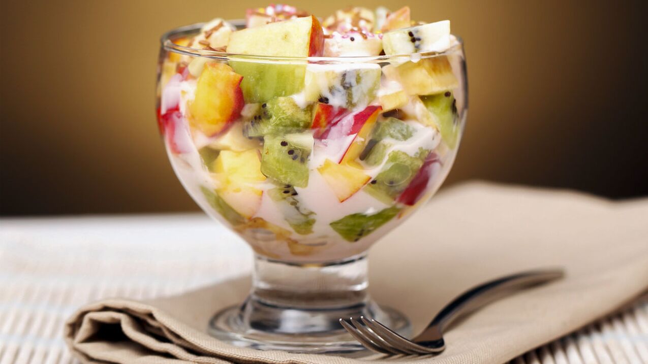 la salade de fruits parmi les favoris du régime